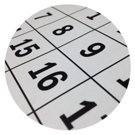 a photo of calendar dates